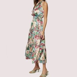 Lost + Wander Anthropologie Tea Party Maxi Dress Sleeveless Floral SZ Small EUC